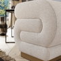 Atelier Del Sofa Puff Crema Ancho 40 cm Alto 42 cm Profundo 42 cm